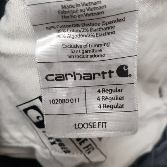 Carhartt Pants Womens 4 Gray Pockets Loose Fit Workwear - Picture 10 of 15
